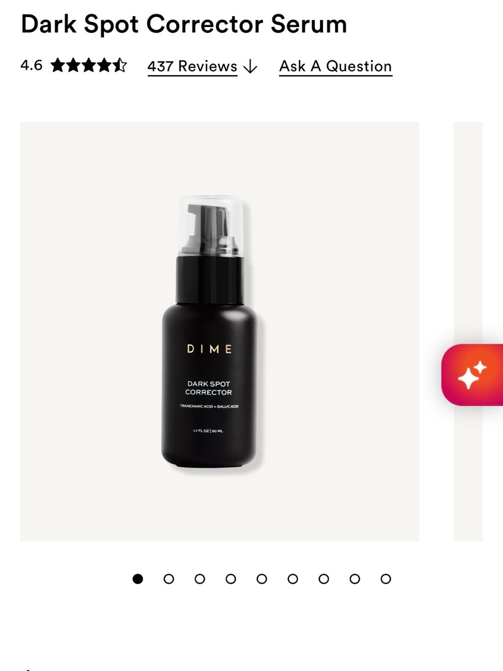 Dime Dark Spot Corrector Serum — Black
